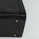 GUCCI Bamboo Hand Bag Leather Black Gold 002 0260 Auth ep9715-14