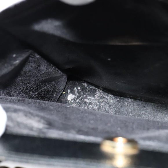 GUCCI Bamboo Hand Bag Leather Black Gold 002 0260 Auth ep9715