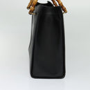 GUCCI Bamboo Hand Bag Leather Black Gold 002 0260 Auth ep9715-4