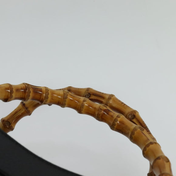 GUCCI Bamboo Hand Bag Leather Black Gold 002 0260 Auth ep9715