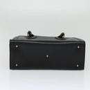 GUCCI Bamboo Hand Bag Leather Black Gold 002 0260 Auth ep9715-5