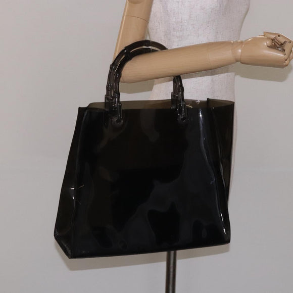 GUCCI Bamboo Hand Bag Vinyl Brown 002 1013 1011 Auth ep9723