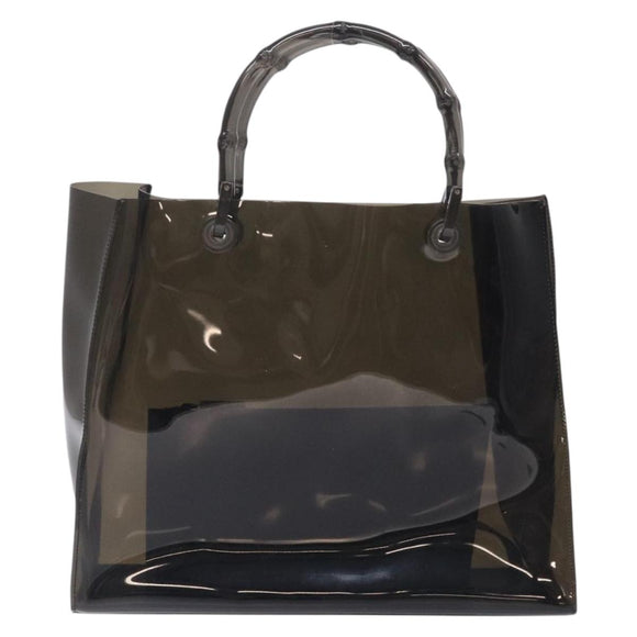 GUCCI Bamboo Hand Bag Vinyl Brown 002 1013 1011 Auth ep9723