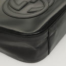 GUCCI Shoulder Bag Patent leather Black Silver 007 0249 Auth ep9726-9