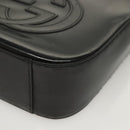 GUCCI Shoulder Bag Patent leather Black Silver 007 0249 Auth ep9726-14