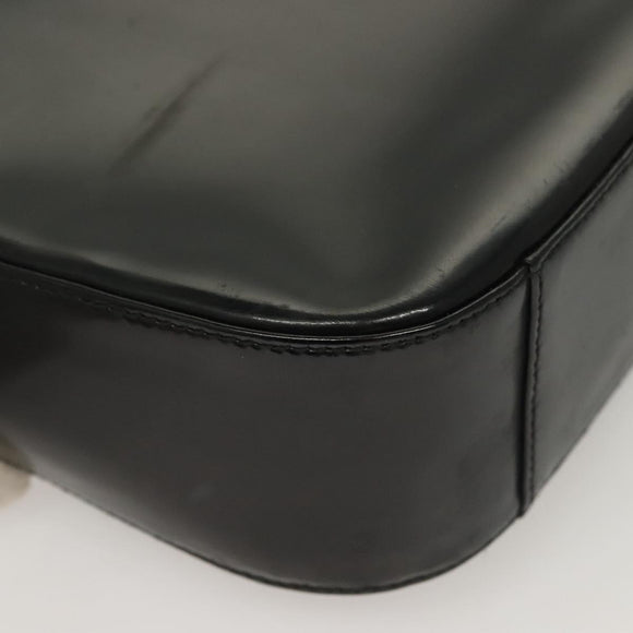 GUCCI Shoulder Bag Patent leather Black Silver 007 0249 Auth ep9726