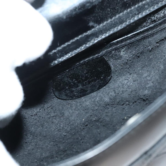 GUCCI Shoulder Bag Patent leather Black Silver 007 0249 Auth ep9726