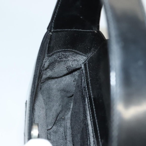 GUCCI Shoulder Bag Patent leather Black Silver 007 0249 Auth ep9726