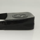 GUCCI Shoulder Bag Patent leather Black Silver 007 0249 Auth ep9726-4