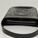 GUCCI Shoulder Bag Patent leather Black Silver 007 0249 Auth ep9726-6