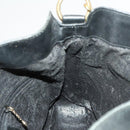 GUCCI Bamboo Hand Bag Leather Black Gold 001 2113 1638 Auth ep9730-18