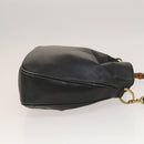 GUCCI Bamboo Hand Bag Leather Black Gold 001 2113 1638 Auth ep9730-3
