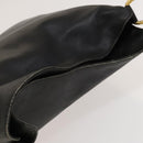 GUCCI Bamboo Hand Bag Leather Black Gold 001 2113 1638 Auth ep9730-6