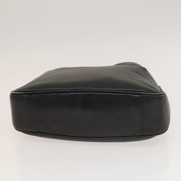 GUCCI Bamboo Hand Bag Leather Black Gold 001 2113 1638 Auth ep9730