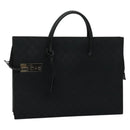GUCCI GG Canvas Hand Bag Black Silver 015 3708 Auth ep9732-1