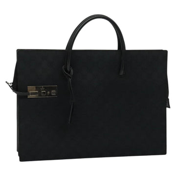 GUCCI GG Canvas Hand Bag Black Silver 015 3708 Auth ep9732