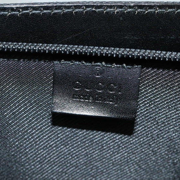 GUCCI GG Canvas Hand Bag Black Silver 015 3708 Auth ep9732