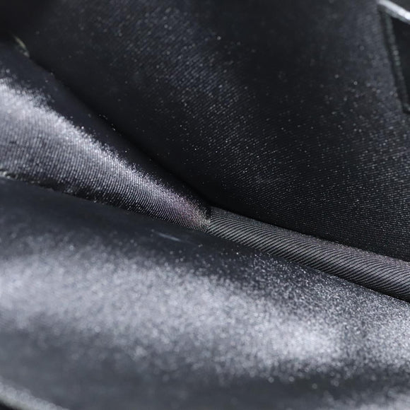 GUCCI GG Canvas Hand Bag Black Silver 015 3708 Auth ep9732