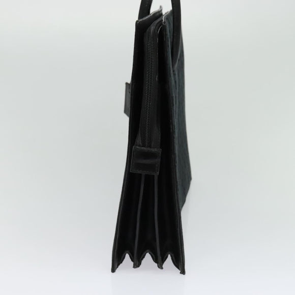 GUCCI GG Canvas Hand Bag Black Silver 015 3708 Auth ep9732