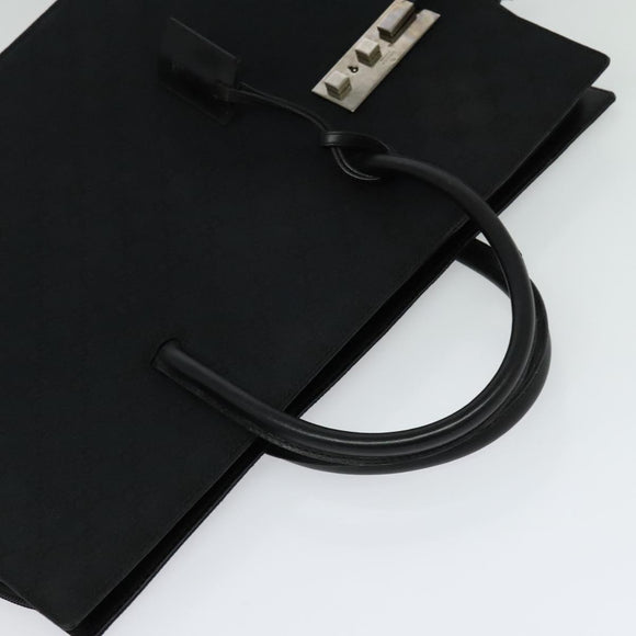 GUCCI GG Canvas Hand Bag Black Silver 015 3708 Auth ep9732