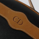 Christian Dior Shoulder Bag PVC Canvas Black Gold Auth ep9735-10