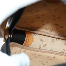 Christian Dior Shoulder Bag PVC Canvas Black Gold Auth ep9735-18