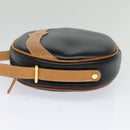 Christian Dior Shoulder Bag PVC Canvas Black Gold Auth ep9735-3