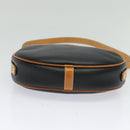 Christian Dior Shoulder Bag PVC Canvas Black Gold Auth ep9735-5