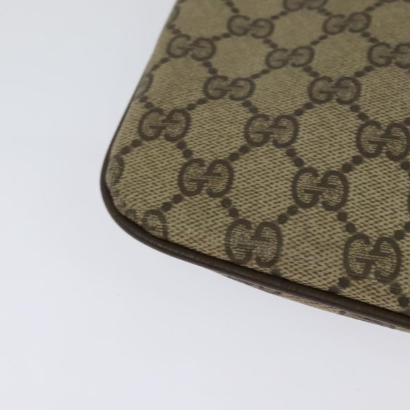 GUCCI GG Supreme Web Sherry Line Bag PVC Beige Gold 904 02 047 Auth ep9738