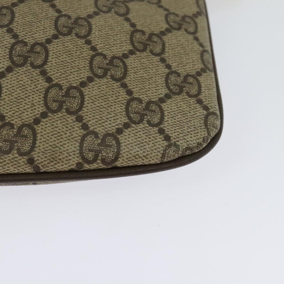 GUCCI GG Supreme Web Sherry Line Bag PVC Beige Gold 904 02 047 Auth ep9738