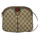 GUCCI GG Supreme Web Sherry Line Bag PVC Beige Gold 904 02 047 Auth ep9738-13