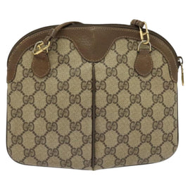 GUCCI GG Supreme Web Sherry Line Bag PVC Beige Gold 904 02 047 Auth ep9738 - 0