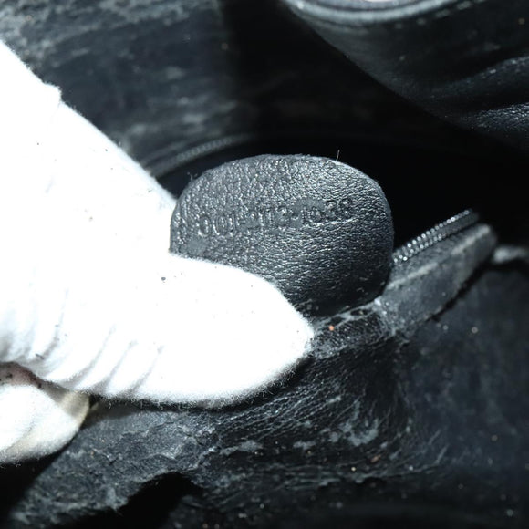 GUCCI Bamboo Hand Bag Leather Black Gold 001 2113 1638 Auth ep9740