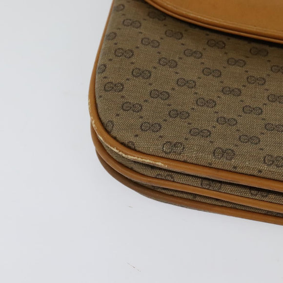 GUCCI Micro GG Supreme Shoulder Bag PVC Beige Gold 004 106 0024 Auth ep9743