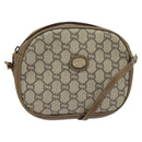 GUCCI GG Plus Supreme Shoulder Bag PVC Beige Gold Auth ep9746-1