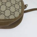 GUCCI GG Plus Supreme Shoulder Bag PVC Beige Gold Auth ep9746-14