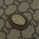 GUCCI GG Plus Supreme Shoulder Bag PVC Beige Gold Auth ep9746-10