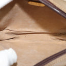 GUCCI GG Plus Supreme Shoulder Bag PVC Beige Gold Auth ep9746-12