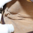 GUCCI GG Plus Supreme Shoulder Bag PVC Beige Gold Auth ep9746-18