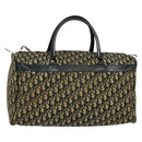 Christian Dior Trotter Canvas Boston Bag Navy Silver Auth ep9747-1