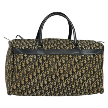 Christian Dior Trotter Canvas Boston Bag Navy Silver Auth ep9747