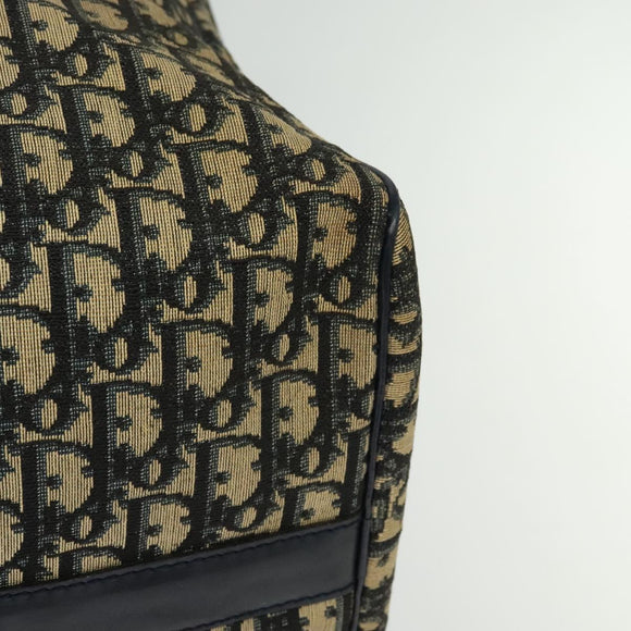 Christian Dior Trotter Canvas Boston Bag Navy Silver Auth ep9747