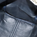 Christian Dior Trotter Canvas Boston Bag Navy Silver Auth ep9747-16