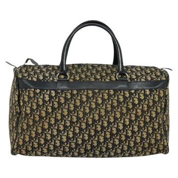 Christian Dior Trotter Canvas Boston Bag Navy Silver Auth ep9747 - 0