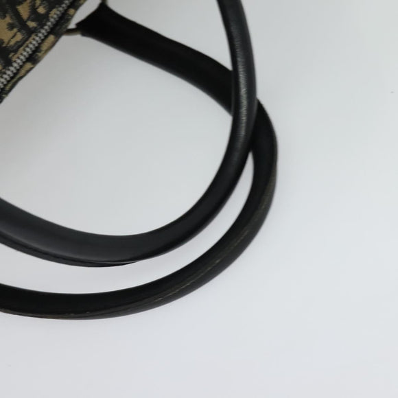 Christian Dior Trotter Canvas Boston Bag Navy Silver Auth ep9747