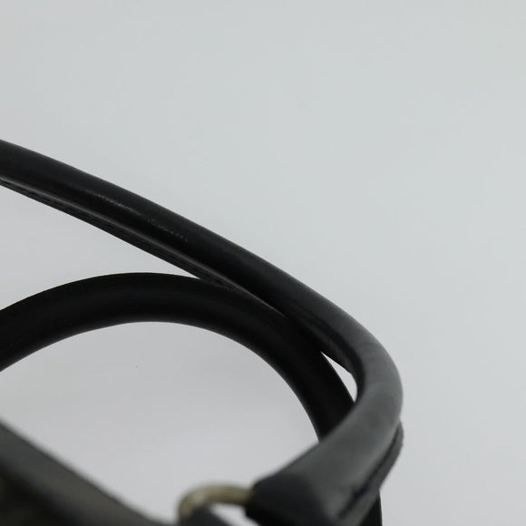 Christian Dior Trotter Canvas Boston Bag Navy Silver Auth ep9747