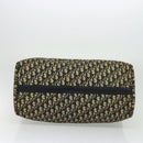 Christian Dior Trotter Canvas Boston Bag Navy Silver Auth ep9747-9