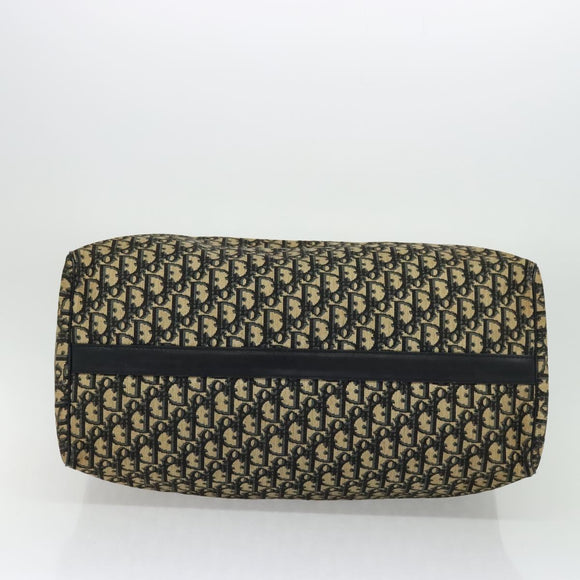 Christian Dior Trotter Canvas Boston Bag Navy Silver Auth ep9747