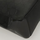 GUCCI GG Canvas Shoulder Bag Nylon Outlet Black Silver 77112 3444 Auth ep9749-12