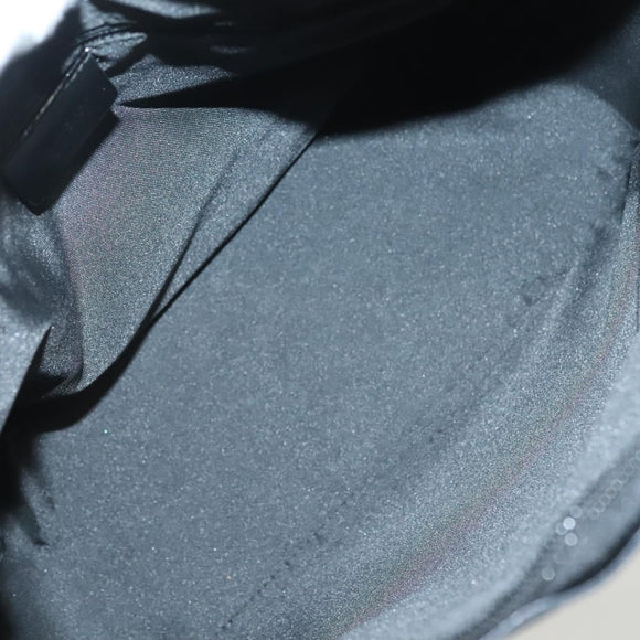 GUCCI GG Canvas Shoulder Bag Nylon Outlet Black Silver 77112 3444 Auth ep9749